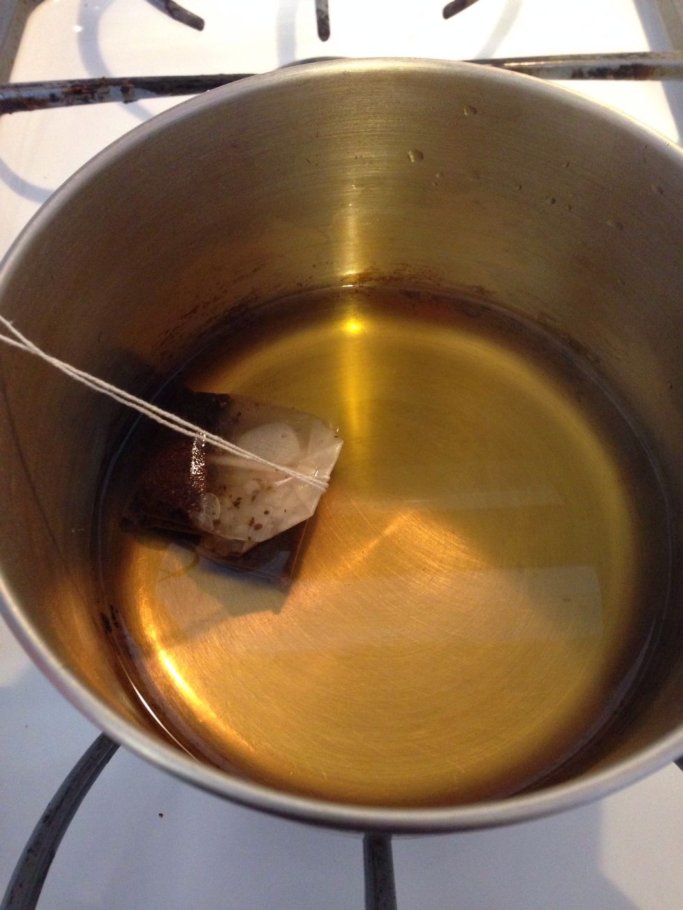 First boil your water and add 4 tea bags to steep for approximately 3 minutes.