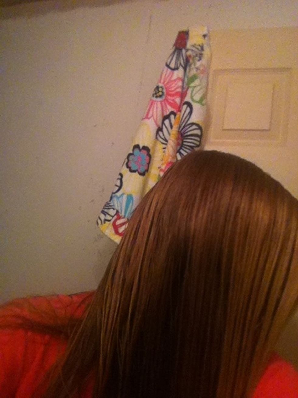 First brush out your hair! Sorry my hair is wet! (: