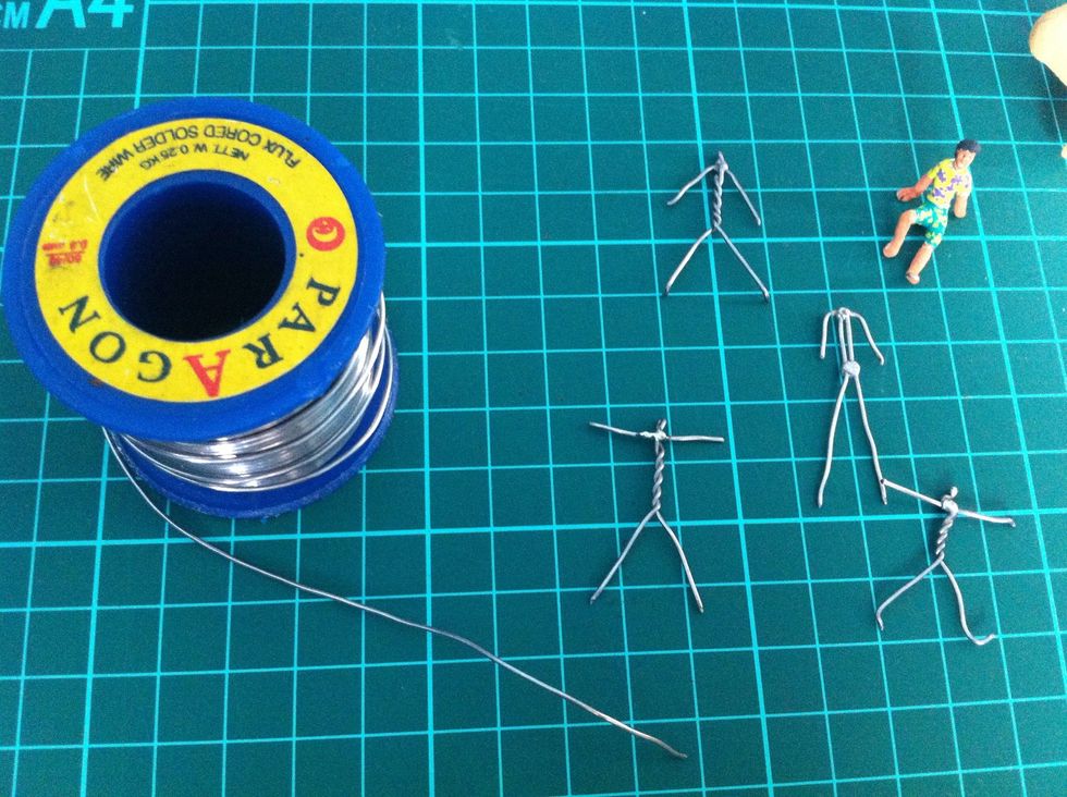 First, build bone from flux cored solder