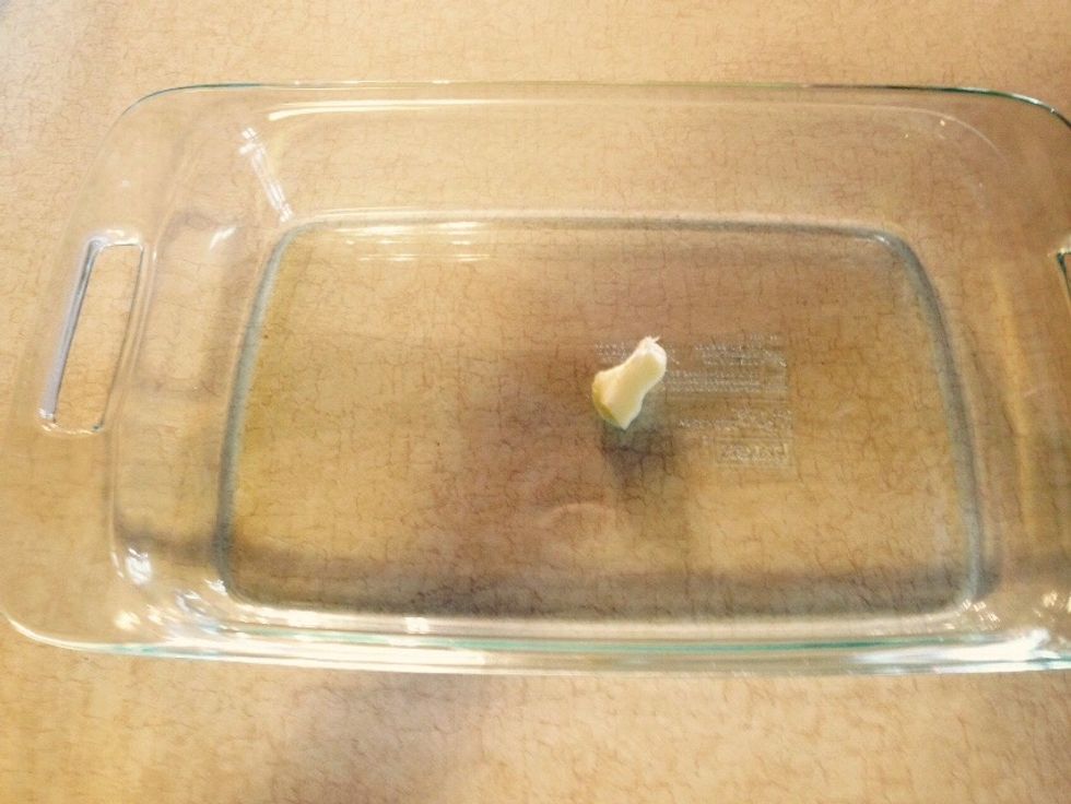 First butter your pan with a slab of butter