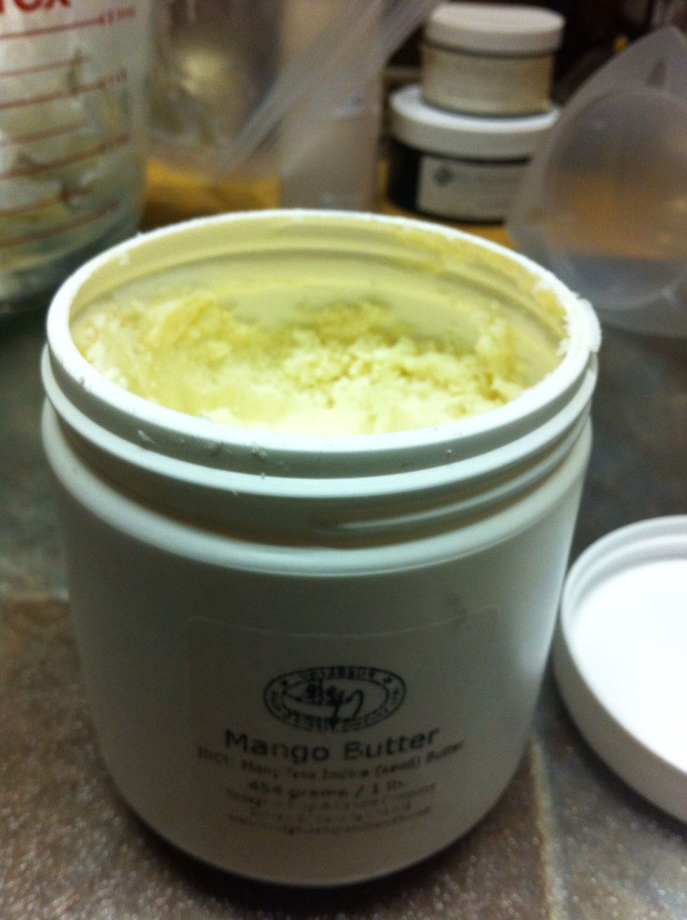 First, choose your butter. Mango butter will make the balm drier, harder, and little more crumbly feeling.