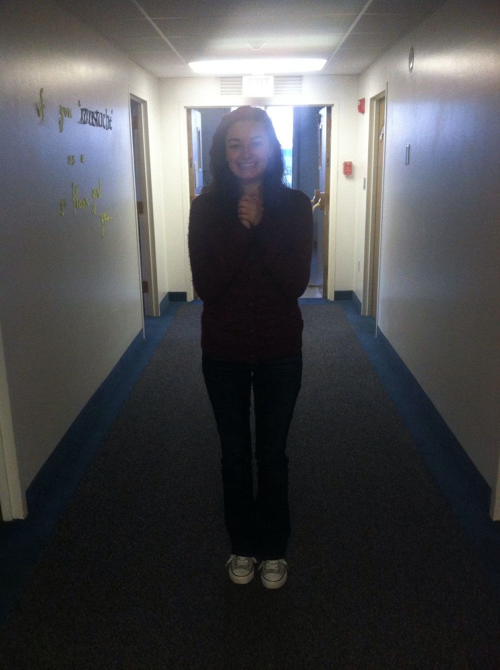 First, clasp your hands.