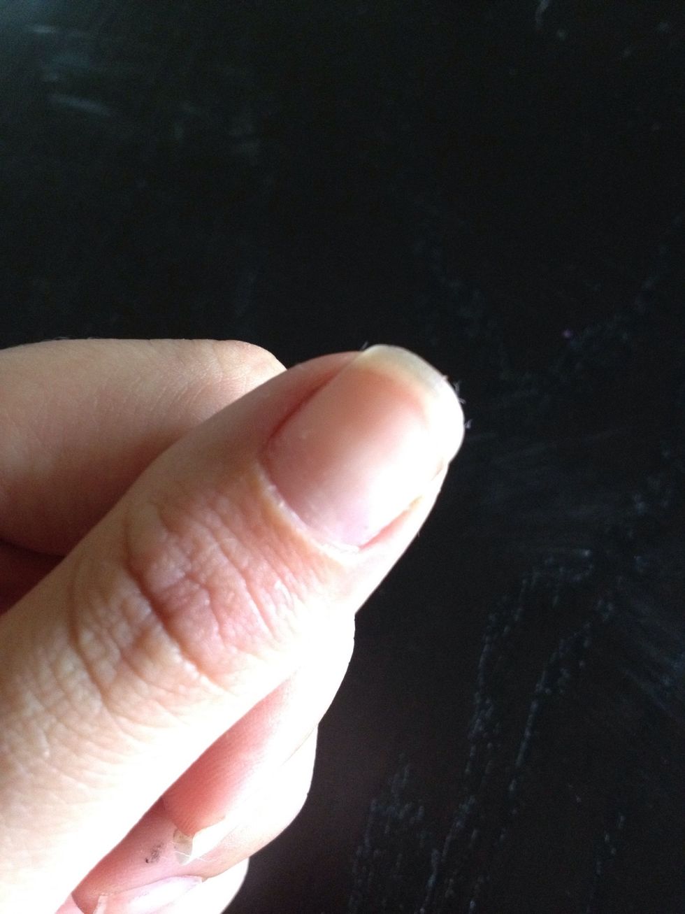 First clean nail/ nails.