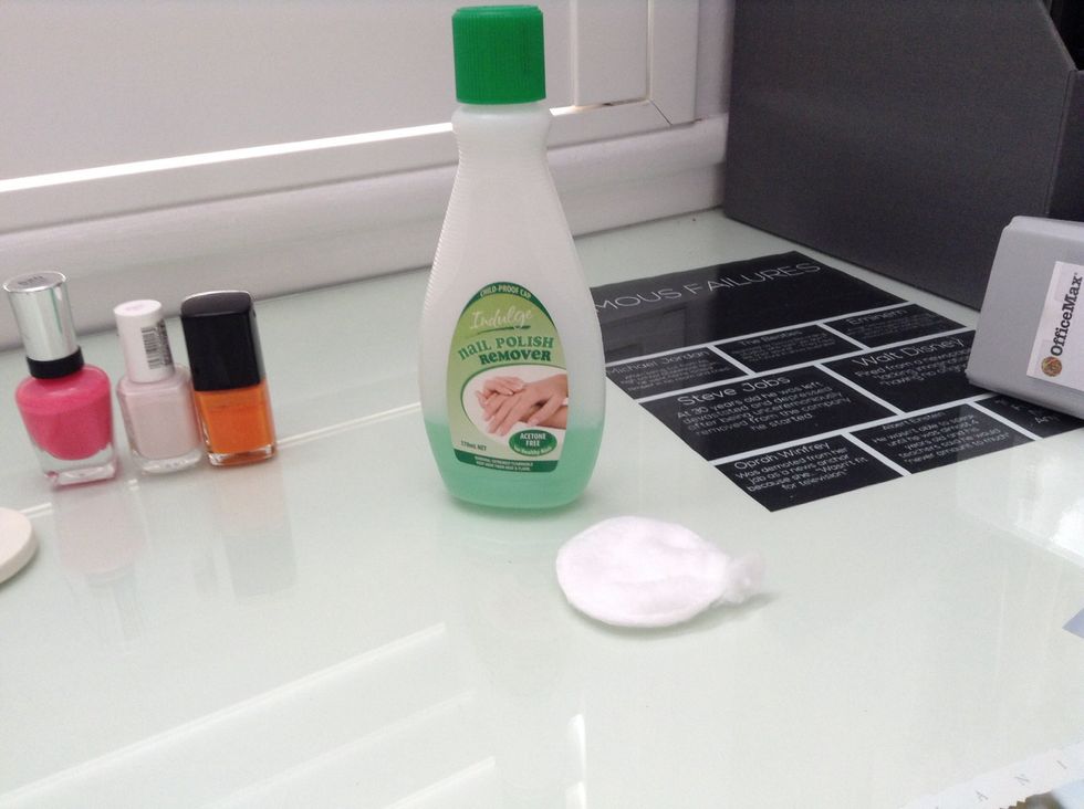 First clear your nails