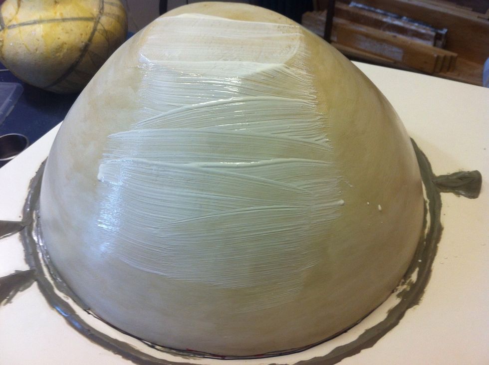 First coat is thin for detail.