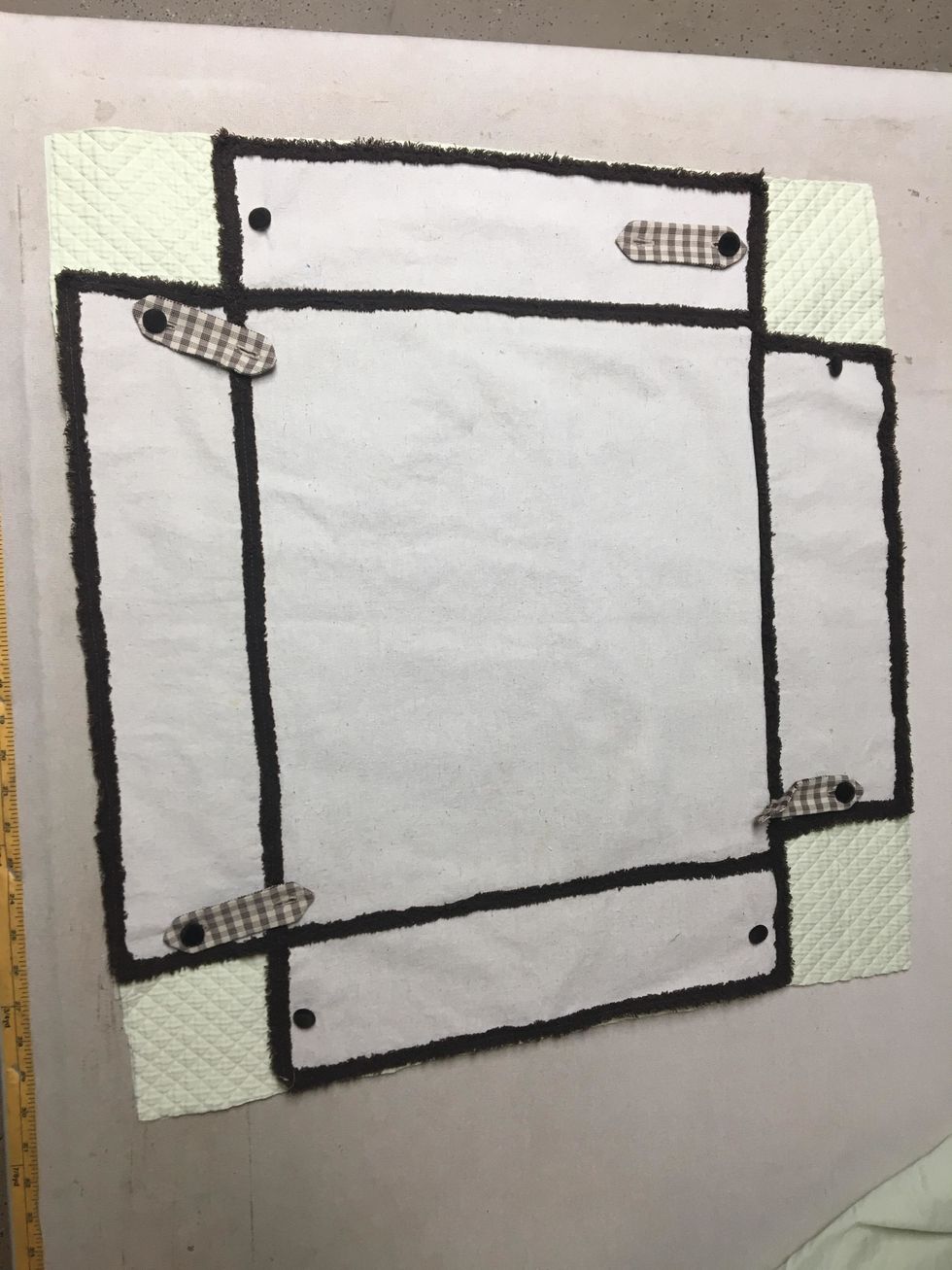 First cut 1chair slip   using the original chair slip as my pattern - But .......DON'T CUT THE CORNERS AWAY.