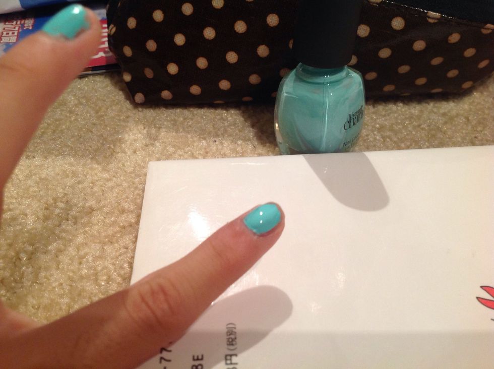 First, deeply coat your nail.