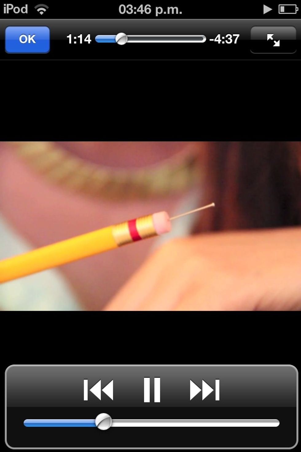 FIRST DESIGN: CRAZY DOTS... You need a pencil, a pin, white and color nail polish * first put the pin into the eraser end of pencil