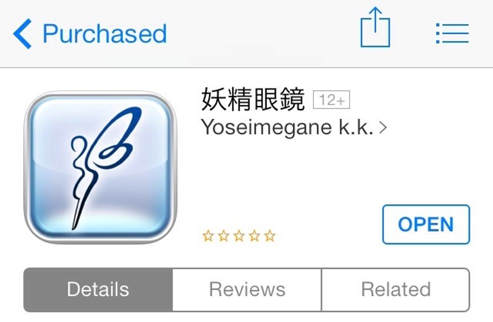 First download "fairy glasses" You'll have to copy this and search it in the App Store: \u5996\u7cbe\u773c\u93e1