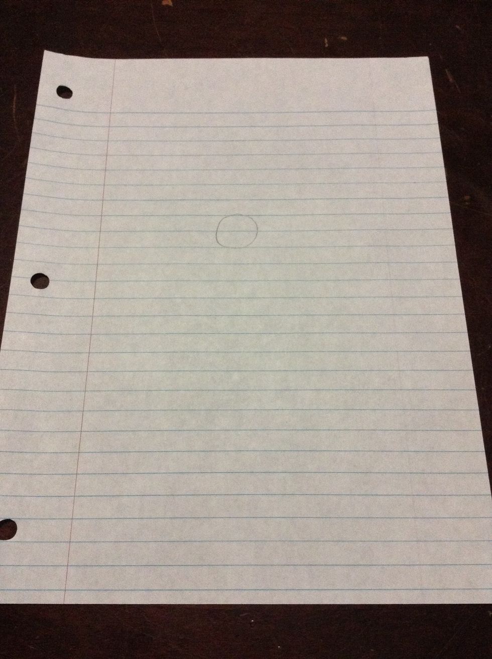 First, draw a circle.