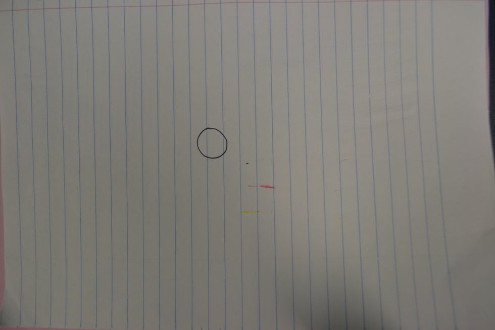 First draw a circle