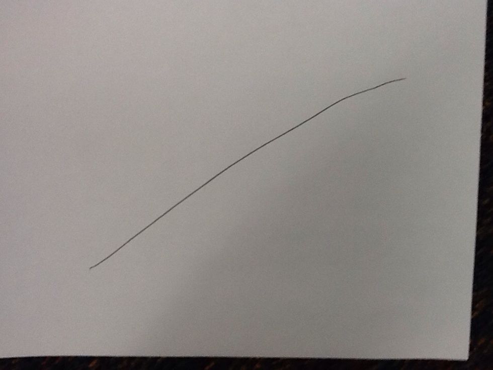 First Draw a diagonal line.