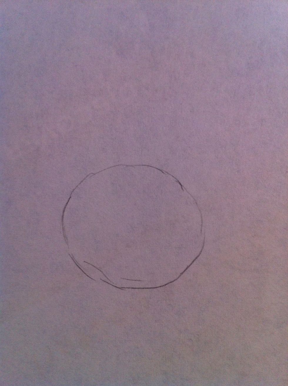 First draw a light circle.