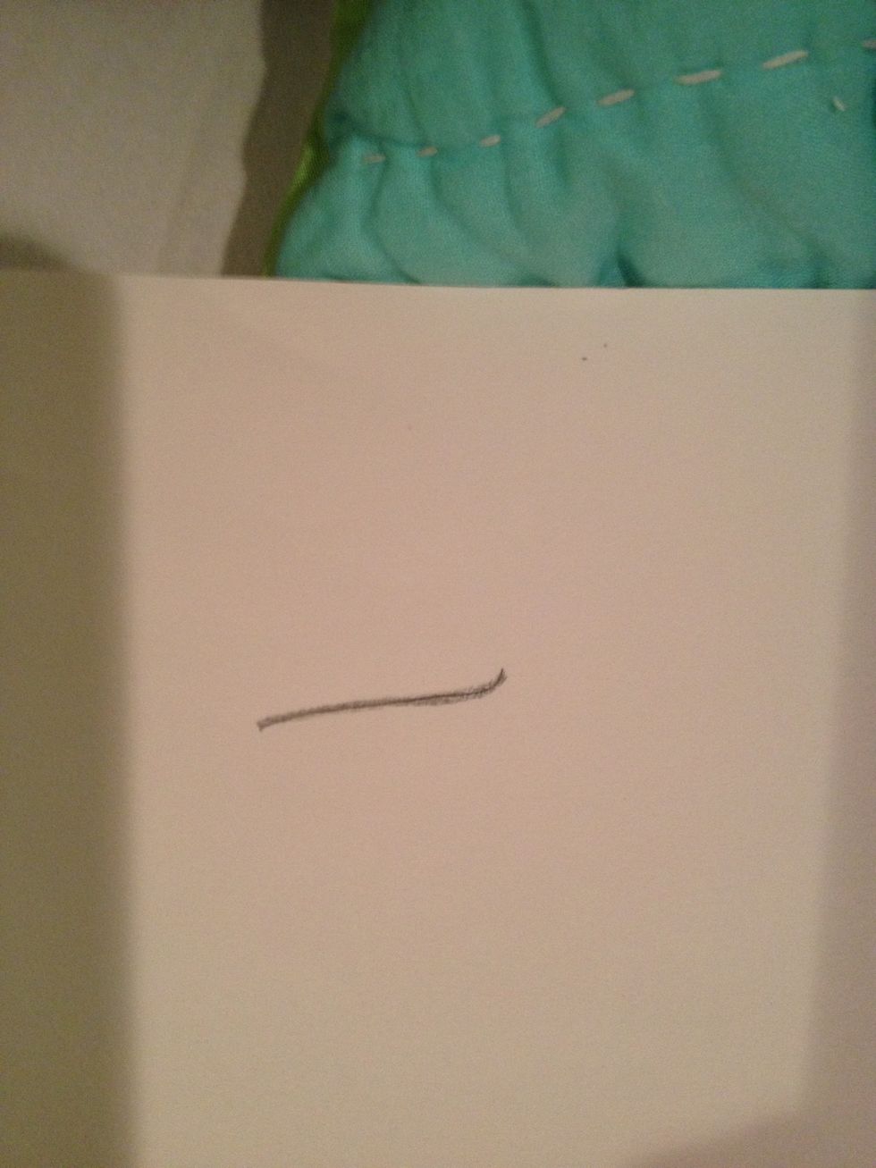 First draw a line that curls up at the end