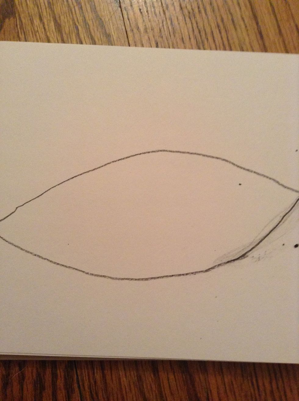 First draw an oval