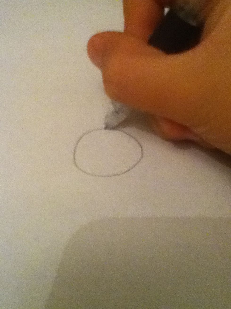 First draw the head of the teletubby