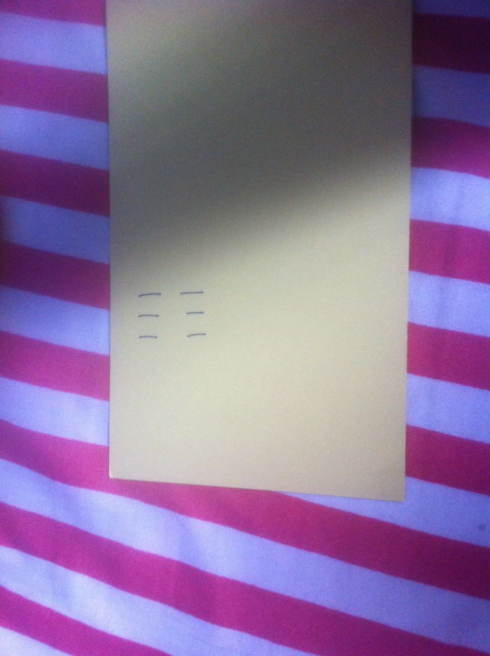 First,draw these 6 straight lines.