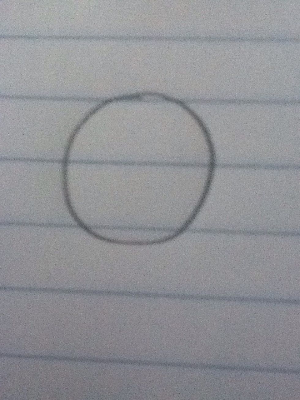 First draw your shape of your jewel   NOTE: You can draw any shape I'm just using a circle
