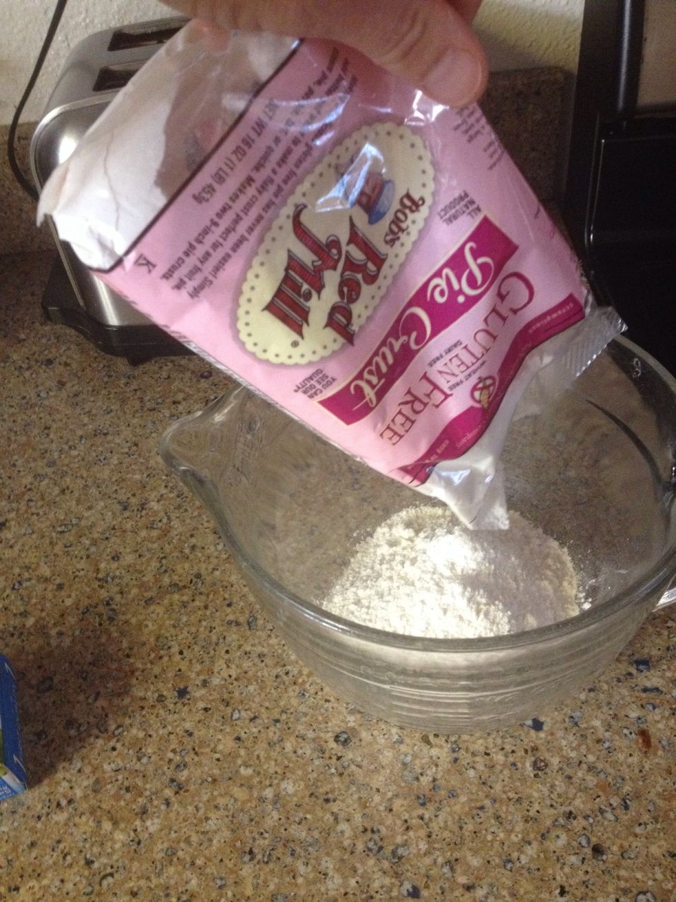 First dump the mix into a bowl.