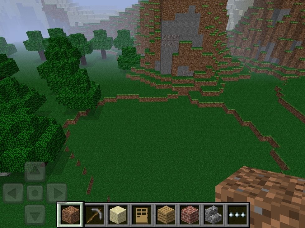 First find a flat area to build