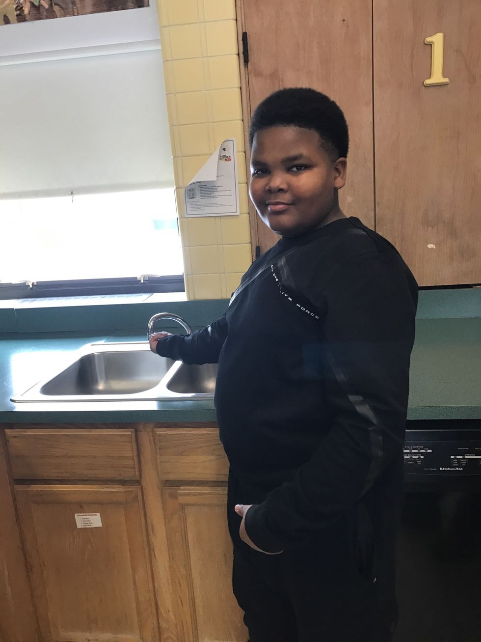 First, find a sink.