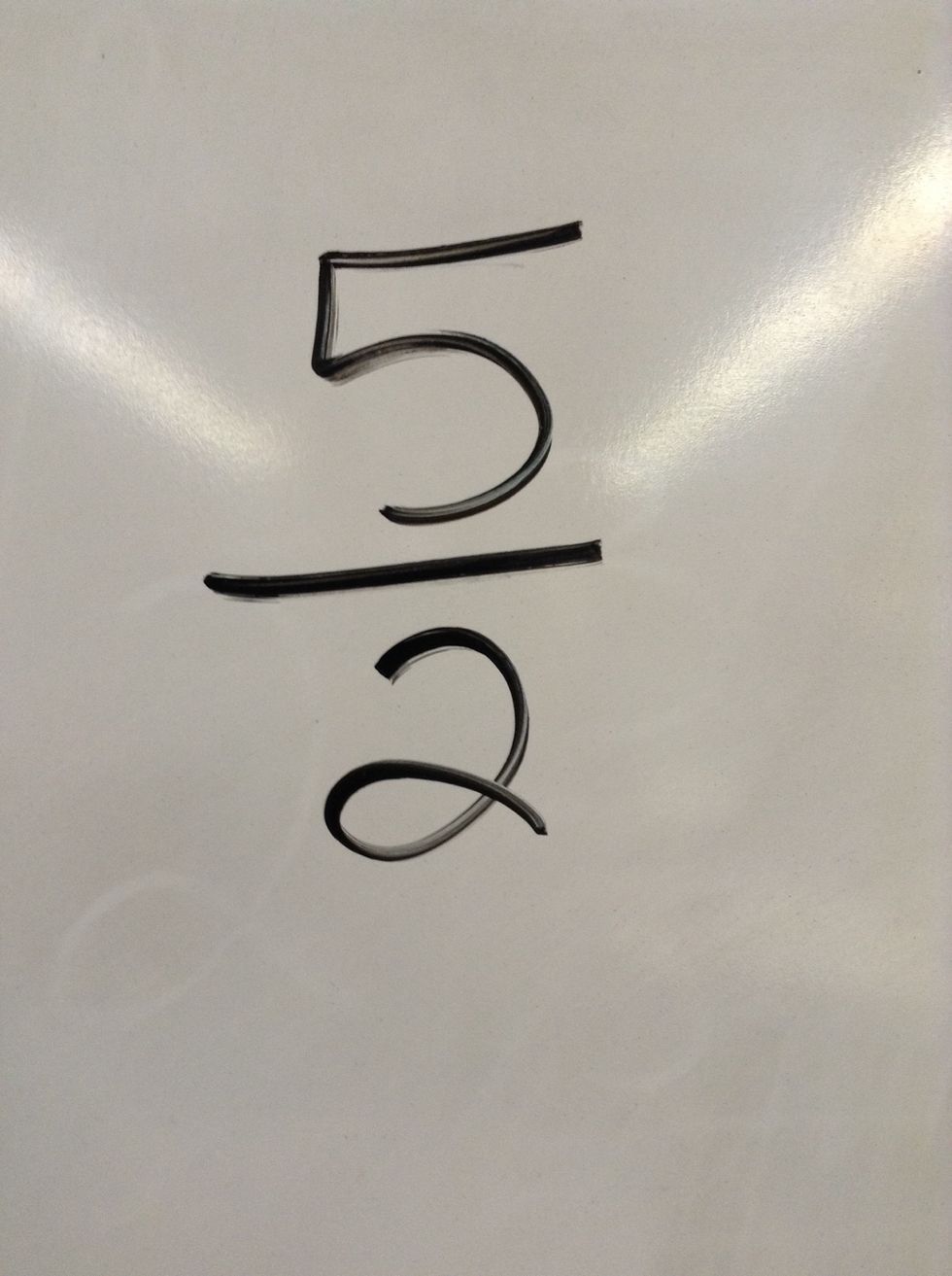 First find an improper fraction! (An improper Fraction is a fraction with a larger number as the numerator)