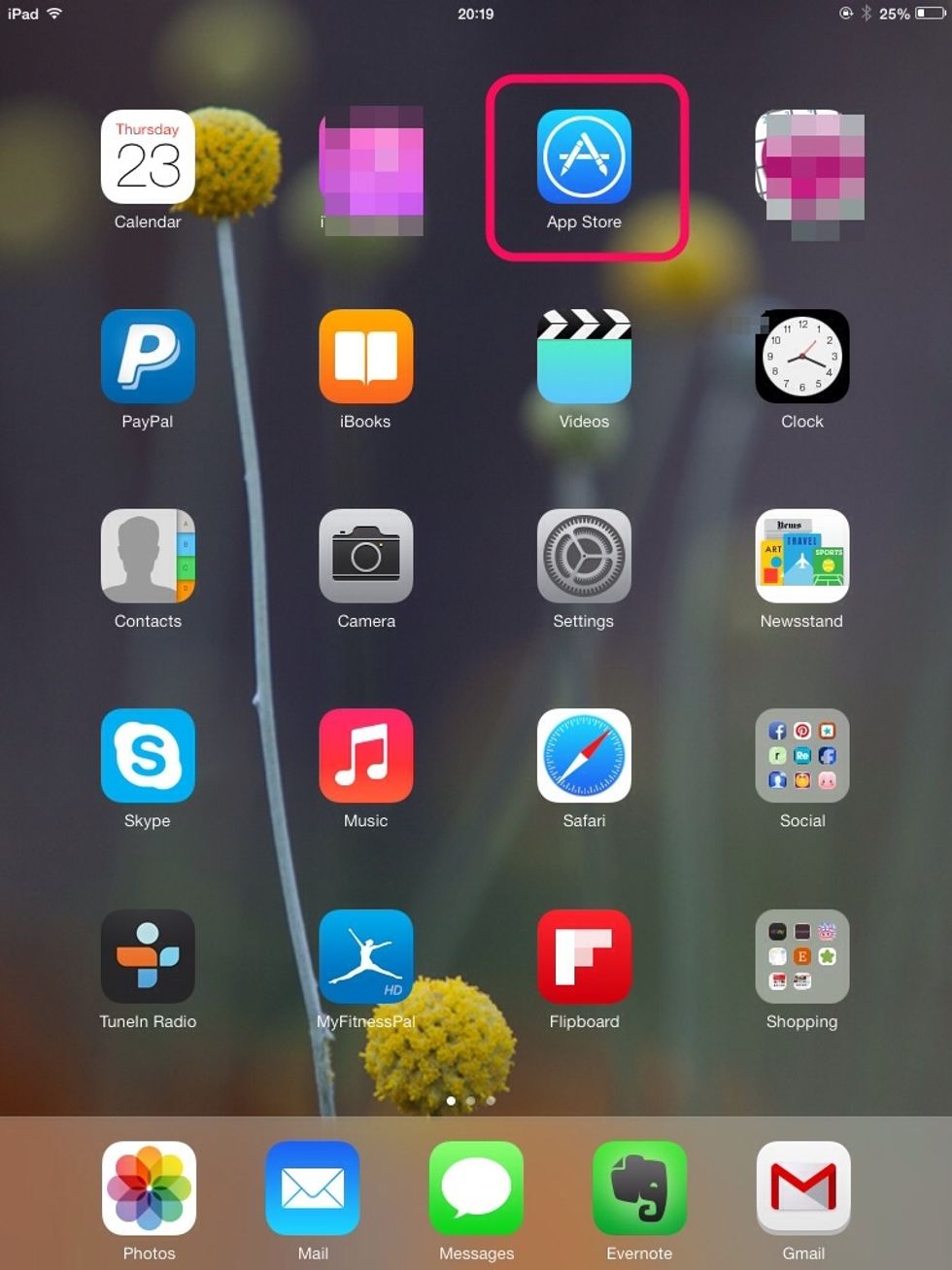 First find and tap the App Store App.
