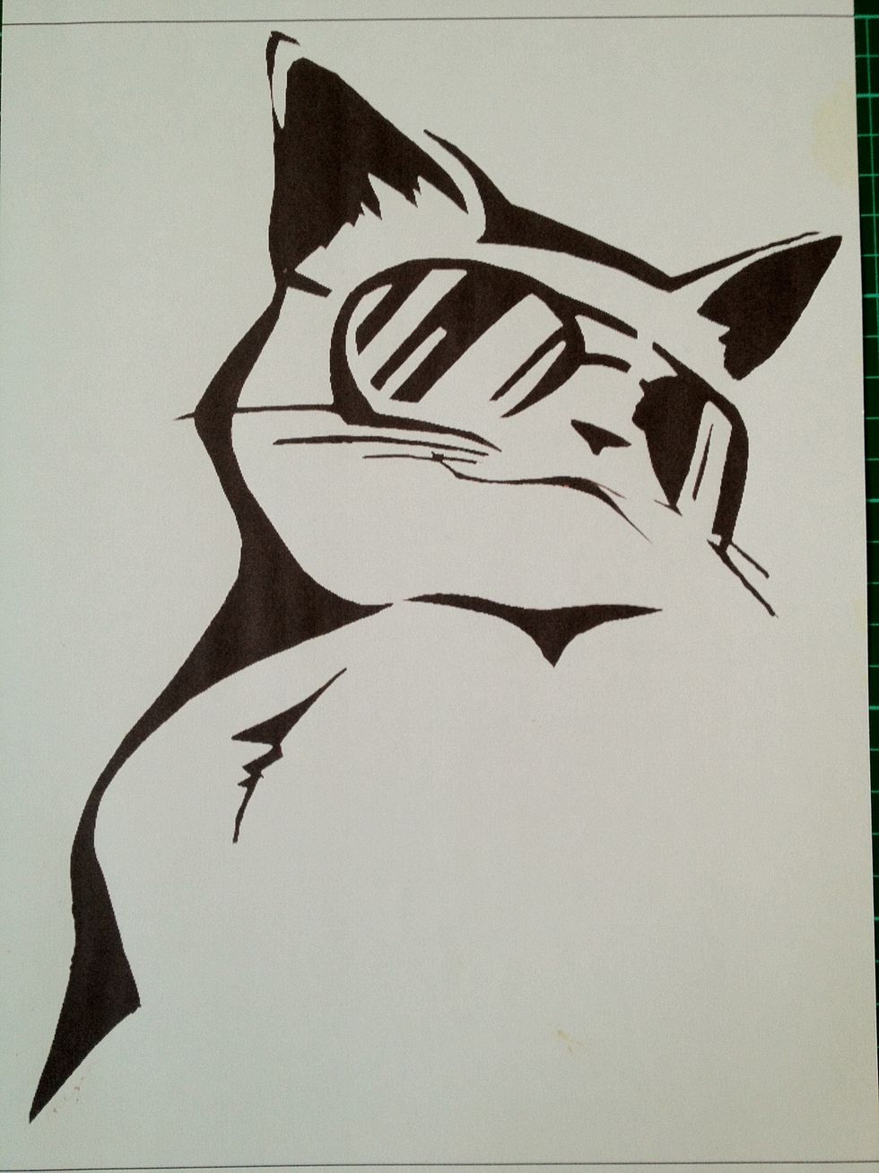 First find the image you want to put onto the shirt. I found this on google, but you could draw yours or use photoshop to edit an image into a stencil.