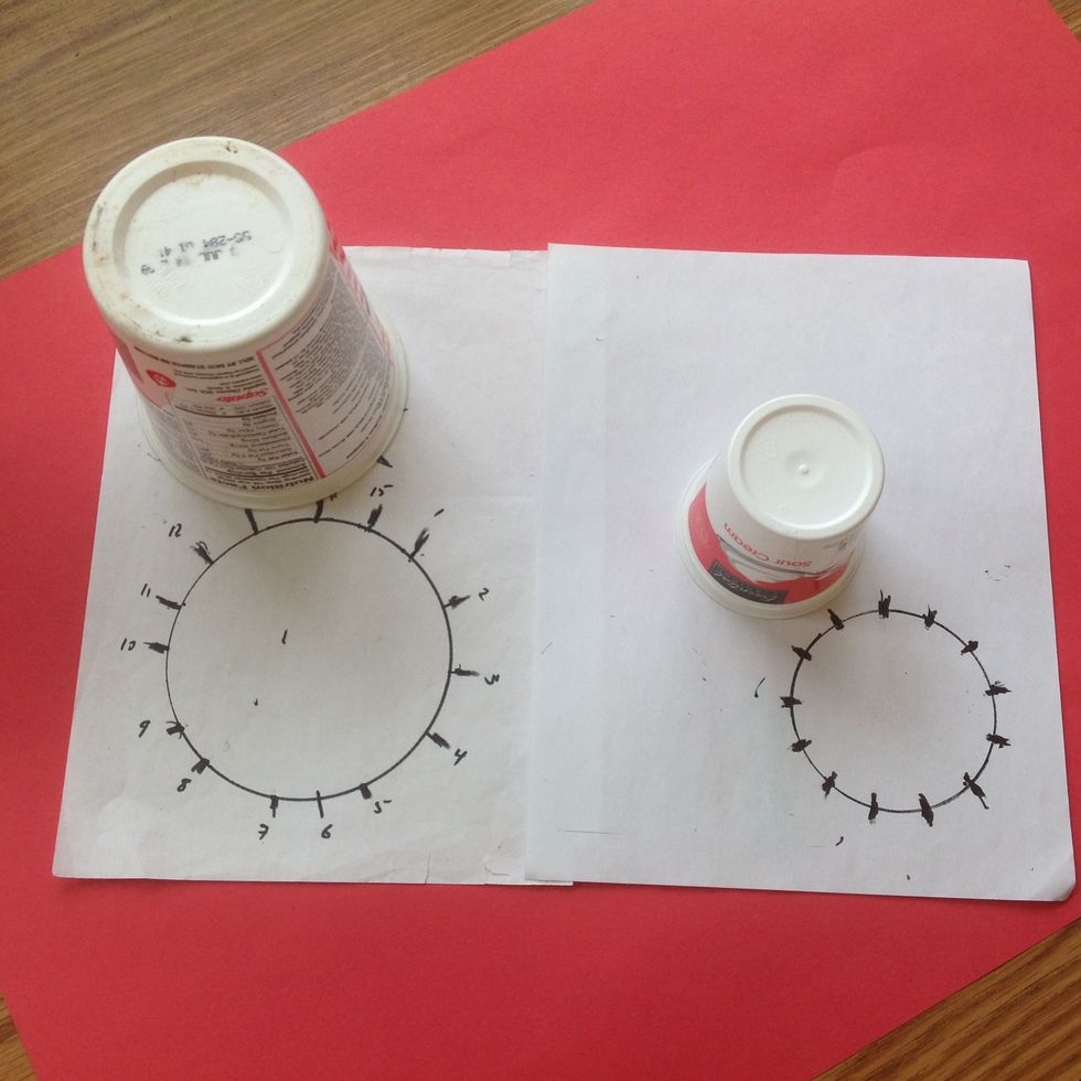 First, find the template that corresponds with the cup or tub you have selected.