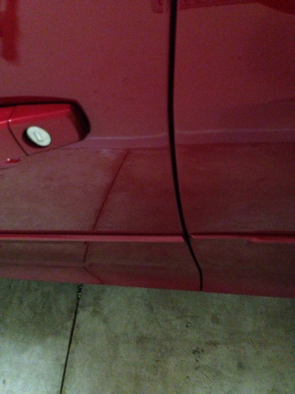 First find where you want to put the Clear Bra. I'm going to use it on the door edges.