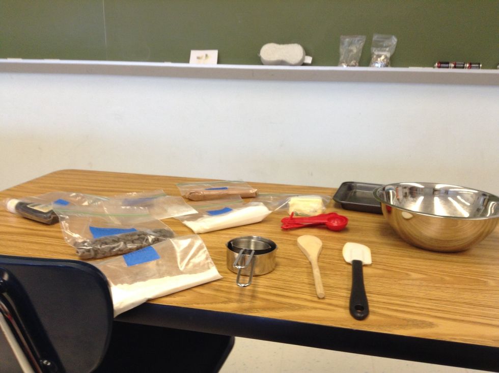 First, gather all materials.