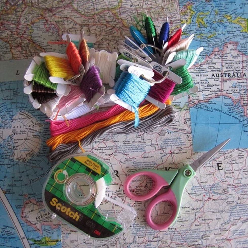 First, gather all of your supplies. http://www.instructables.com/id/how-to-make-a-friendship-bracelet-1/step4/how-to-start-the-bracelet/