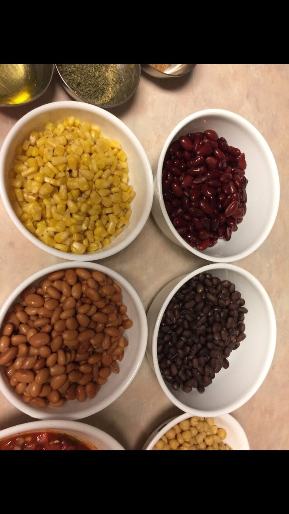 First gather all the ingredients in it's portion size as listed below