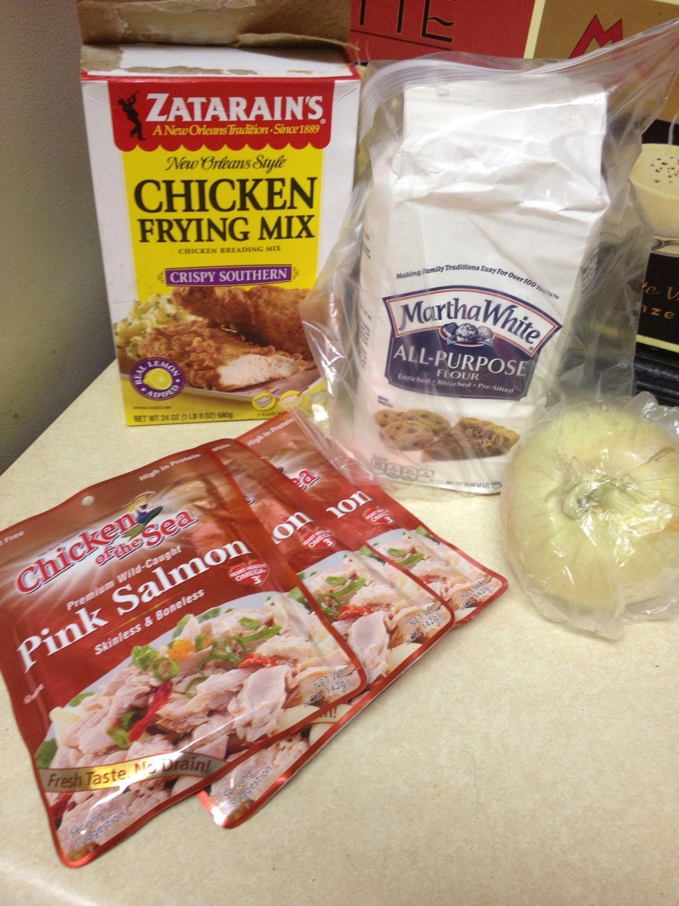 First, gather your ingredients. I forgot to put the egg in the picture but don't forget that :)