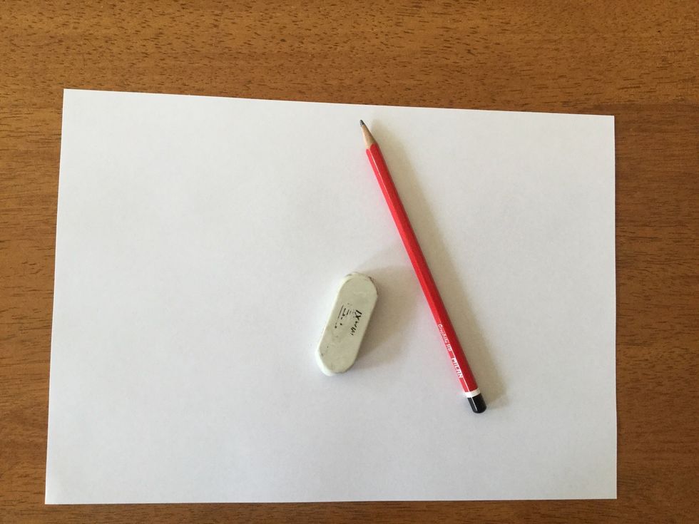 First gather your materials; pencil, eraser and a piece of paper\ud83d\uddd2\u270f\ufe0f