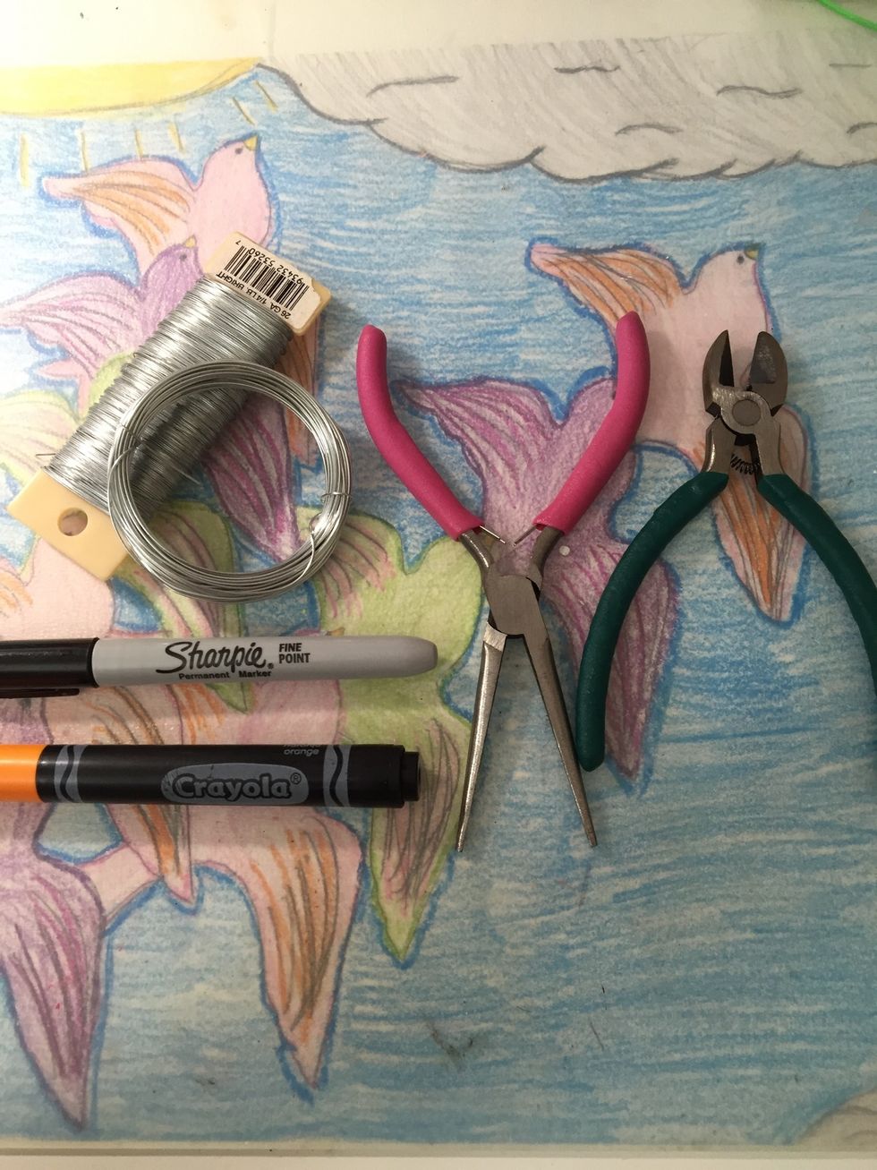 First gather your supplies (I got all my supplies and the dollar store)