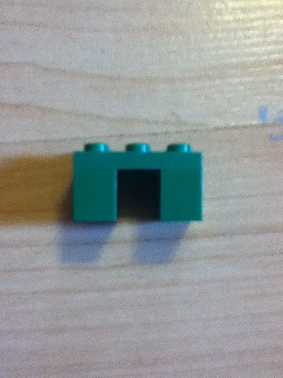 First get 2 of your 2x1 and your 2x3 flat and put them together like this