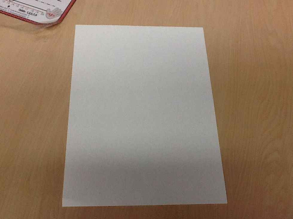 First, get a blank piece of paper.