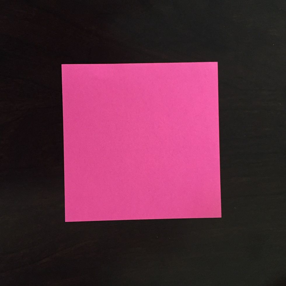 First, get a square piece of paper.