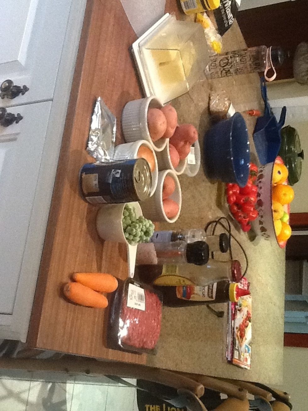 First get all your ingredients ready for cooking.