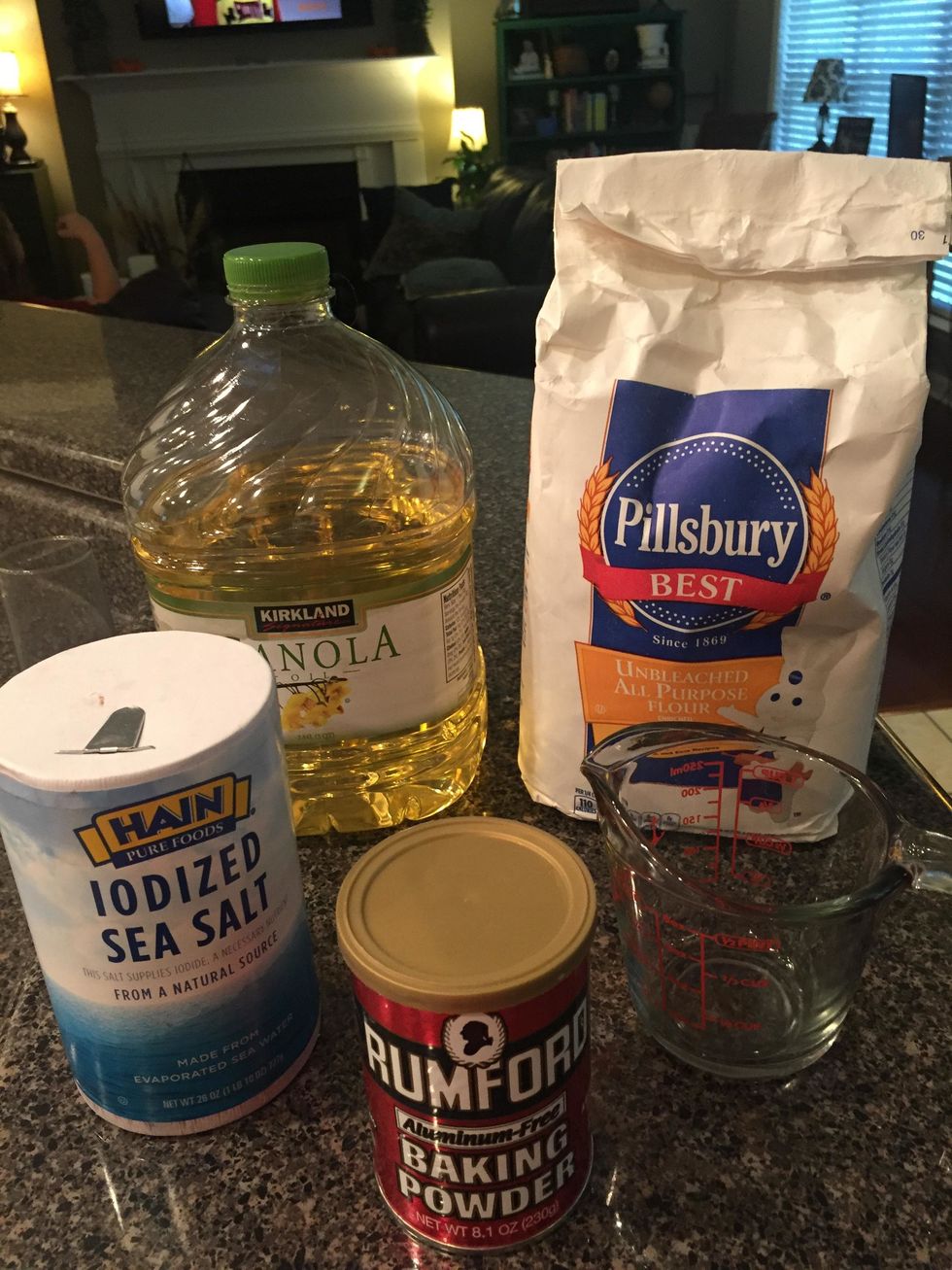 first, get out all of the ingredients that will be needed to make the tortillas