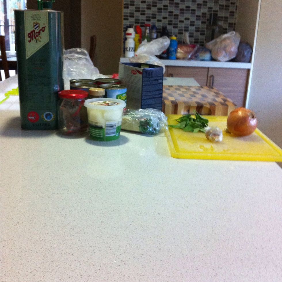 First get out all of your ingredients.