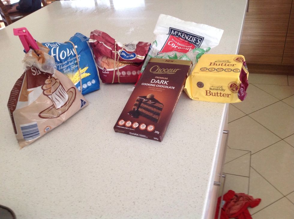 First get out your ingredients.