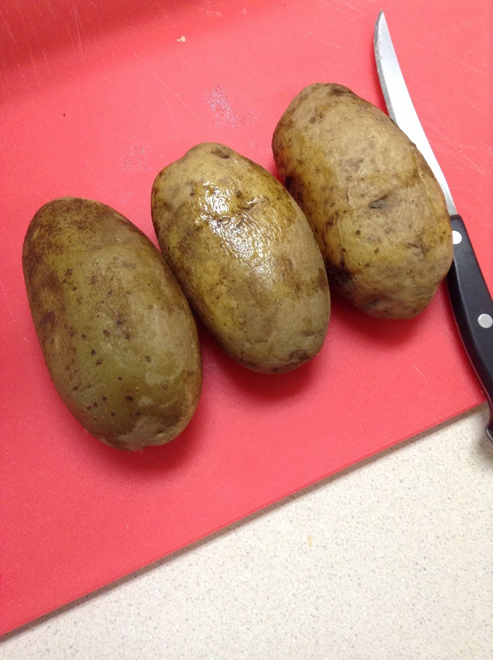 First get some potatoes (mine are already baked)