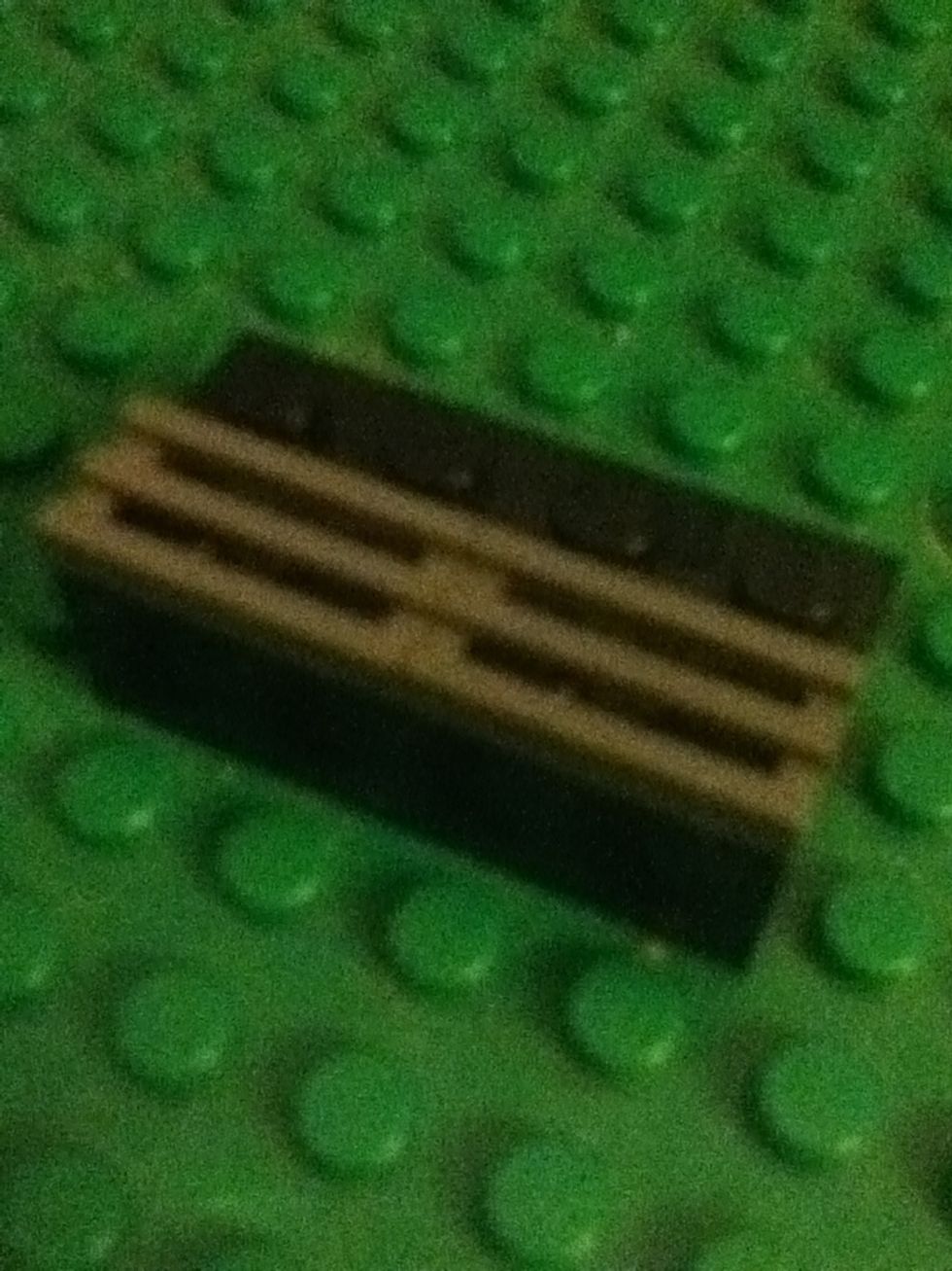 First get your black 2x4 and your two 1x2 vents and put them together like so
