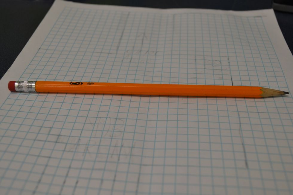 First, get your grid and paper