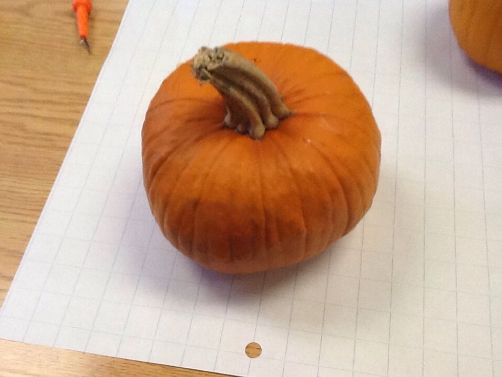First get your round, smooth pumpkin.