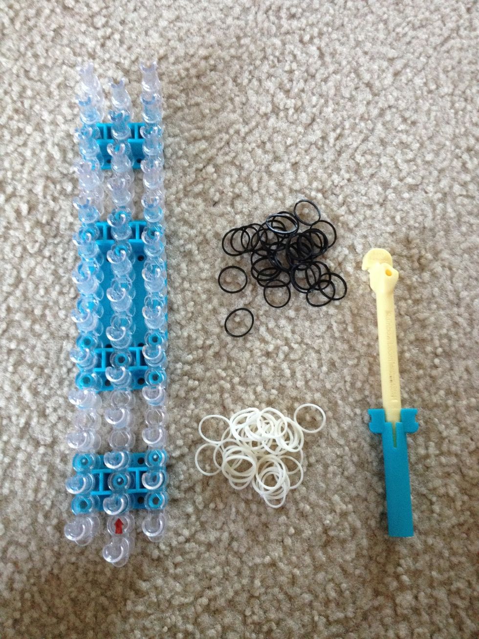 First, get your supplies out. You can use as many colors as you want.