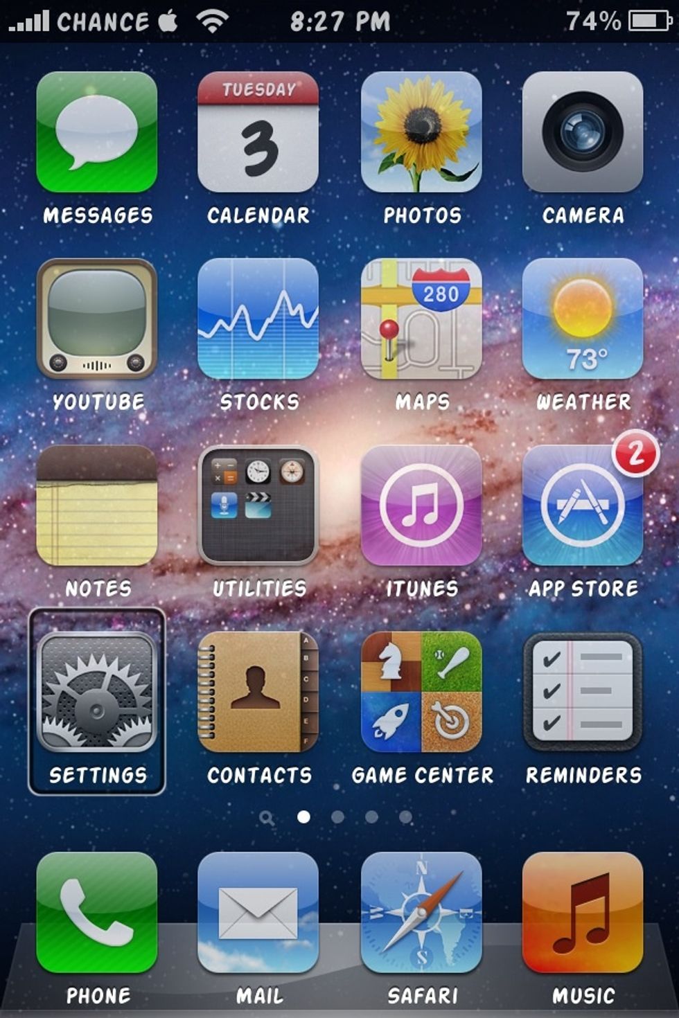 First go to "Settings"