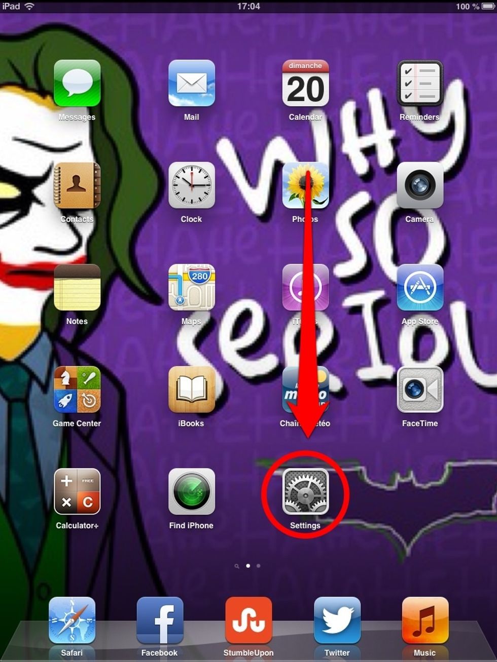 First, go to Settings